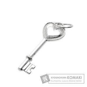 Tiffany Co Heart Key Pendant Silver